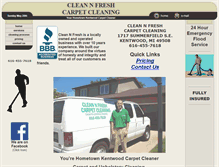 Tablet Screenshot of cleanandfreshcarpet.com